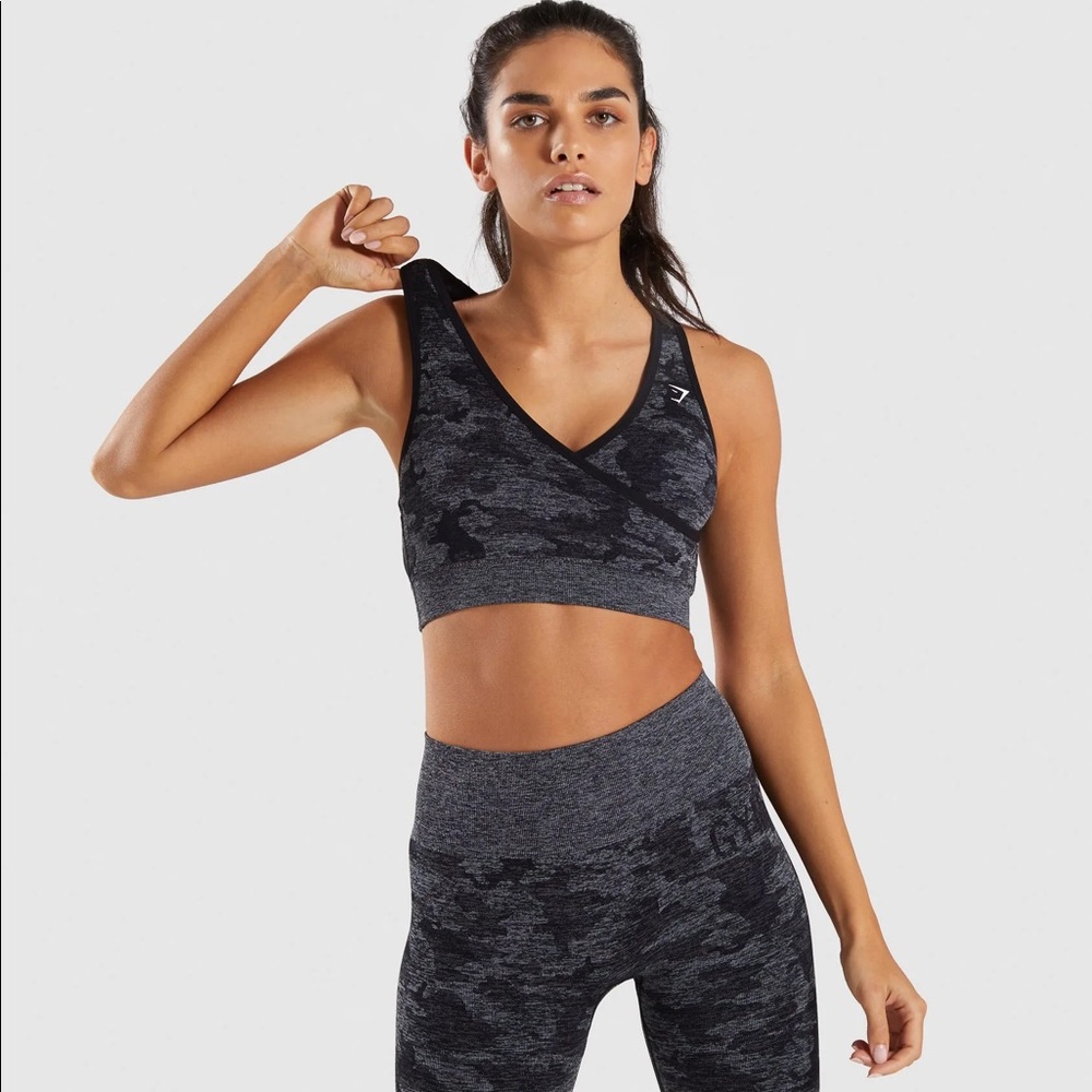 Gymshark camo seamless sports bra